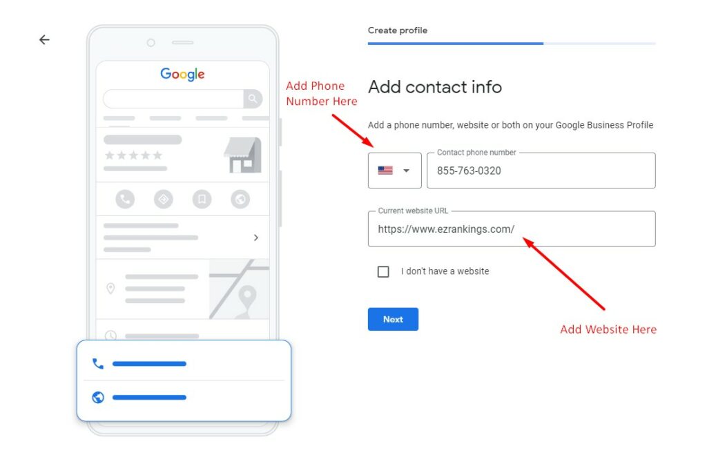 add contact info