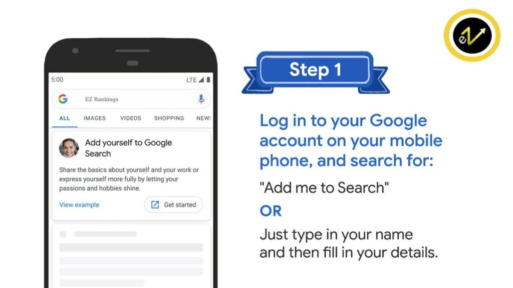 Step1 - Add Me To Google