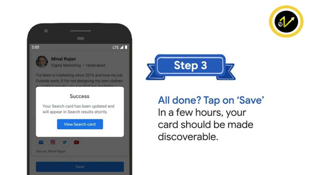 Step 3: Preview And Submit The Google Search Card