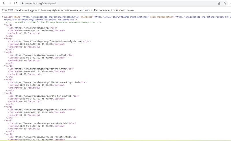 XML Sitemap